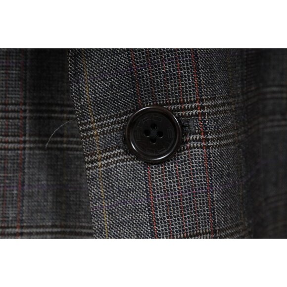 Etro Mens Houndstooth Jacket Size XL IT 56 Gray Wool Blazer Single Breasted Coat - Picture 6 of 15
